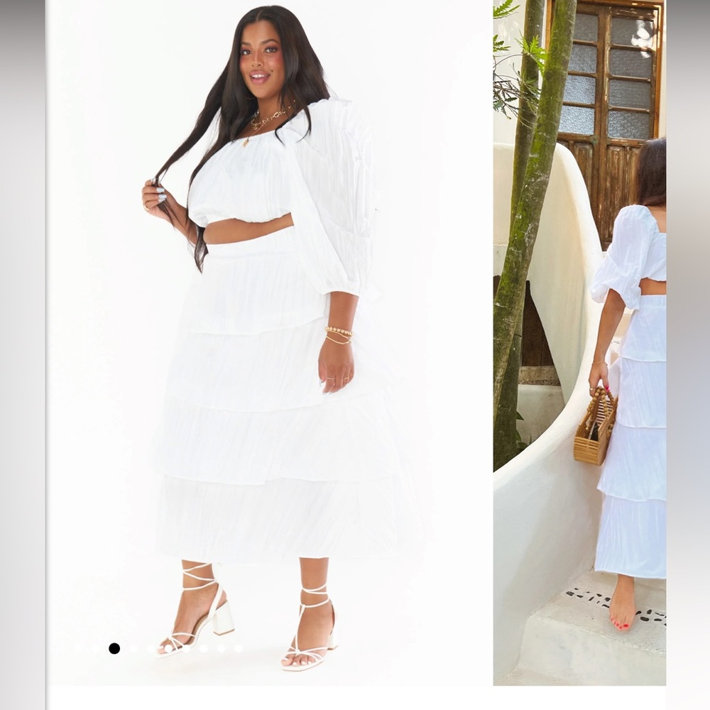 Show Me Your Mumu crinkle cut full swing skirt